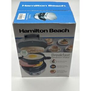 Hamilton Beach Breakfast Sandwich‎ Maker 25475MN Quick Easy Hot Meals